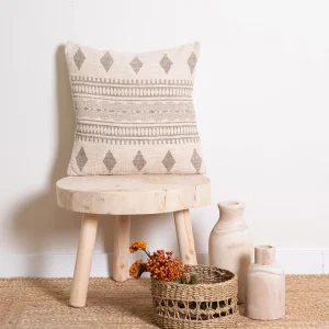 Cojín Fauno Algodón Gris Claro