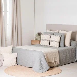 Colcha Retro Lisa Verde Seco