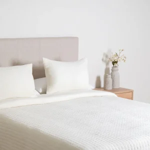 Funda Nórdica Acolchada Cuadrito Lisa Natural