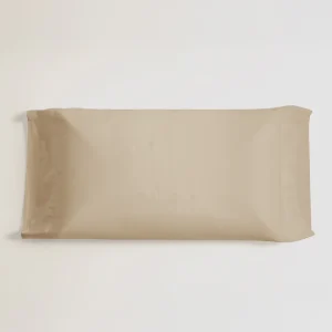 Funda almohada satén con vainica topo