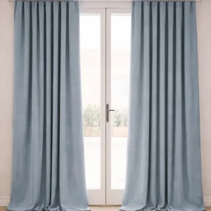 Cortina onda perfecta ante opaca azul keike