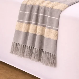 Plaid Algodón Domus Gris Claro