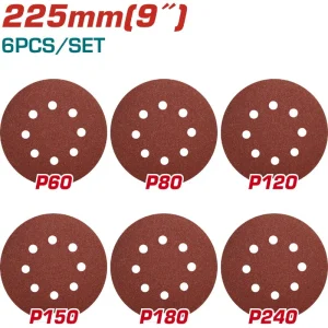 REPUESTO DE DISCOS DE LIJADORA DE PISO Y PARED JUEGO X 6 PIEZAS (UTWS10501) TOTAL (UTWS10501- SP-122)