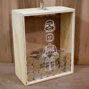 Alcancía en madera personalizada